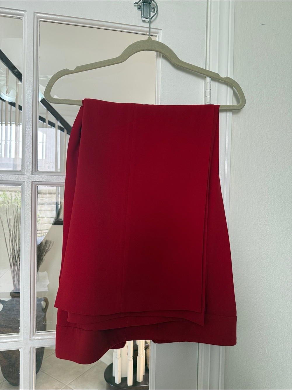 Zara Size Large Vibrant Red Wide Leg Dress  Pants
